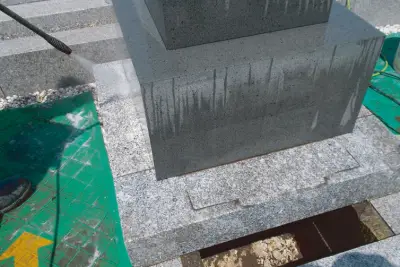 お墓の高圧洗浄